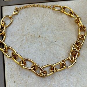 Gold Chain Link  statement  bold Necklace
